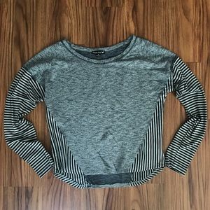 Long Sleeve Navy Pattern Top